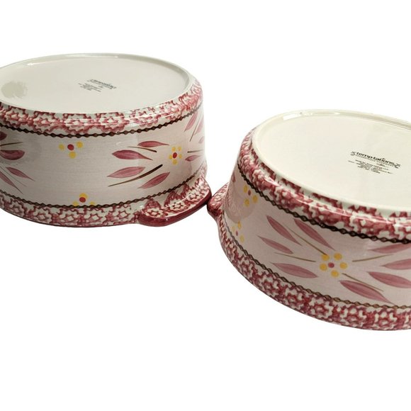 Temp-tations Old World Red Casserole Baking Dishes Nesting Round by Tara PD017 - Picture 8 of 8